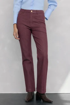Pedro del Hierro Jeans-Calça jeans básica estilo tubo de fogão Bordeaux