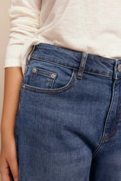 Slowlove Jeans|Calças-Calça jeans com abertura baixa Azul