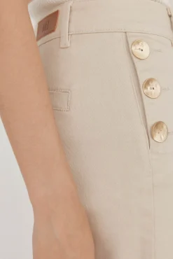 Pedro del Hierro Jeans|Calças-Calça jeans cropped de perna larga Beige