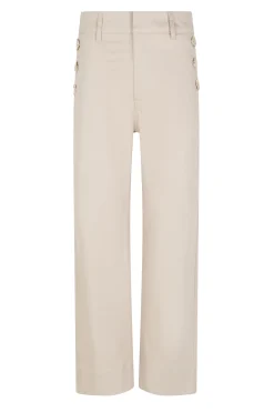 Pedro del Hierro Jeans|Calças-Calça jeans cropped de perna larga Beige