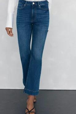 Pedro del Hierro Jeans|Calças-Calça jeans cropped flare push-up Azul