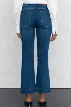 Pedro del Hierro Jeans|Calças-Calça jeans cropped flare push-up Azul