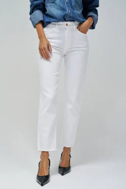 Salsa Jeans Jeans|Calças-Calça jeans cropped slim True Branco
