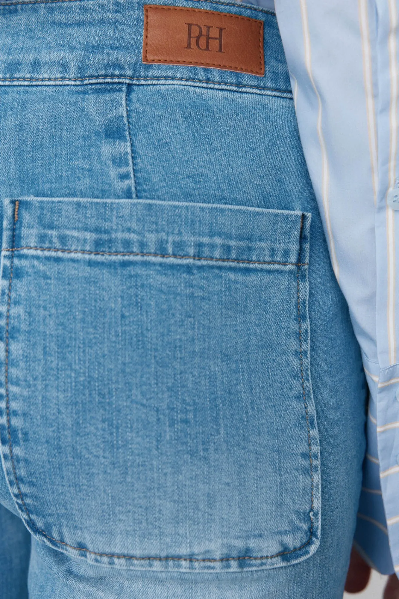 Pedro del Hierro Jeans|Calças-Calça jeans cropped Stovepipe Azul