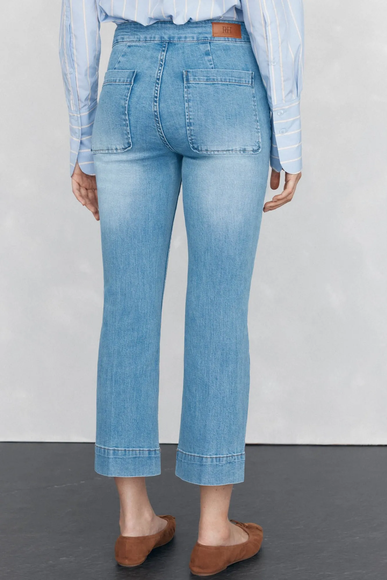 Pedro del Hierro Jeans|Calças-Calça jeans cropped Stovepipe Azul