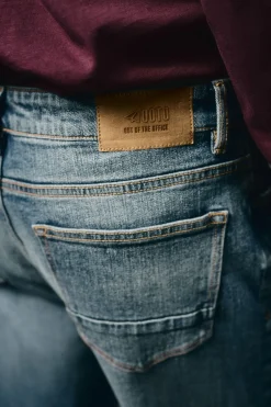 OOTO Jeans|Calças-Calça jeans de corte reto Azul