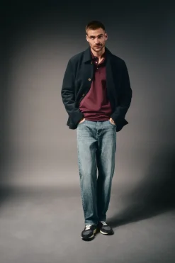 OOTO Jeans|Calças-Calça jeans de corte reto Azul