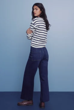 Springfield Jeans-Calça jeans de marinheiro azul