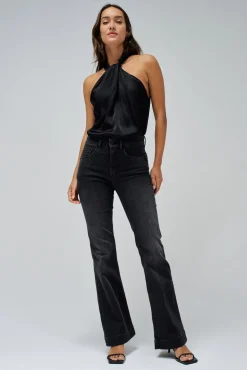 Salsa Jeans Jeans|Calças-Calça jeans flare push-in Faith Preto