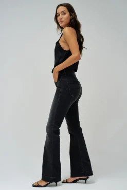 Salsa Jeans Jeans|Calças-Calça jeans flare push-in Faith Preto