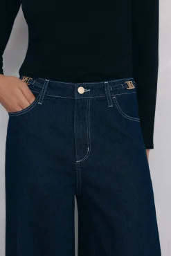 Pedro del Hierro Jeans|Calças-Calça jeans larga Azul