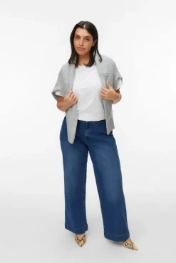 Vero Moda Curve Jeans-Calça jeans larga plus size Azul