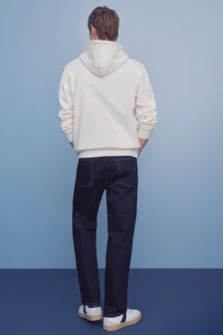 Springfield Jeans-Calça jeans lavagem desbotada azul