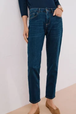 Cortefiel Jeans|Calças-calça jeans mamãe Azul