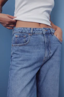 Springfield Jeans-calça jeans mamãe azul