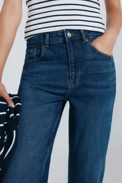 Springfield Jeans-calça jeans mamãe azul