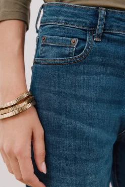 Cortefiel Jeans|Calças-calça jeans mamãe Azul