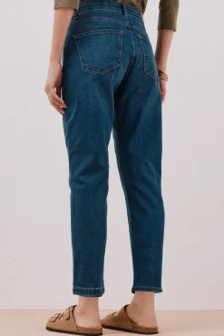 Cortefiel Jeans|Calças-calça jeans mamãe Azul