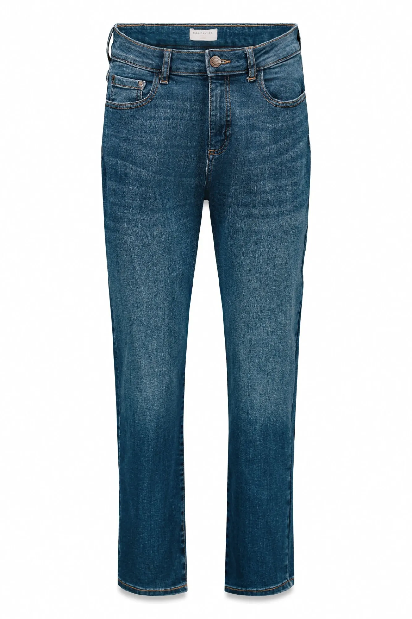 Cortefiel Jeans|Calças-calça jeans mamãe Azul