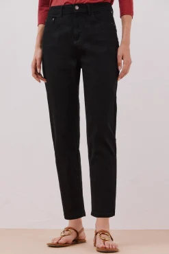 Cortefiel Jeans|Calças-calça jeans mamãe Preto