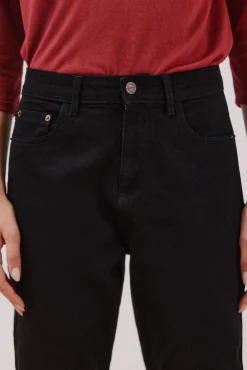 Cortefiel Jeans|Calças-calça jeans mamãe Preto