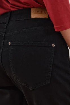 Cortefiel Jeans|Calças-calça jeans mamãe Preto