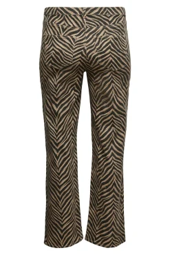 Vero Moda Curve Jeans-Calça jeans plus size com estampa animal Castanho