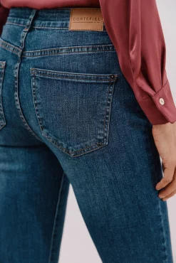 Cortefiel Jeans|Calças-Calça jeans reta Azul