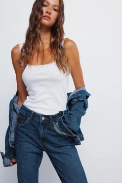 Springfield Jeans-Calça jeans reta azul