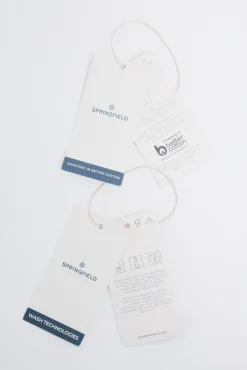 Springfield Jeans-Calça jeans reta com lavagem escura azul