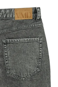 Vero Moda Jeans|Calças-Calça jeans reta de cintura alta Cinzento
