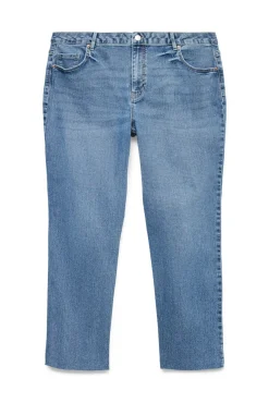 Vero Moda Curve Jeans-Calça jeans reta plus size Azul