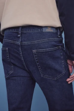 Springfield Jeans-Calça jeans skinny com lavagem escura azul