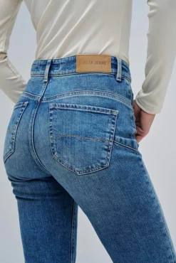 Salsa Jeans Jeans-Calça jeans skinny de cintura curta Azul
