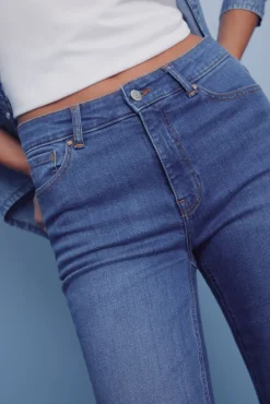 Springfield Jeans-Calça jeans slim cropped azul