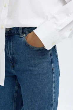 Selected Jeans-Calça jeans Slim Fit. Azul