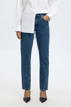 Selected Jeans-Calça jeans Slim Fit. Azul