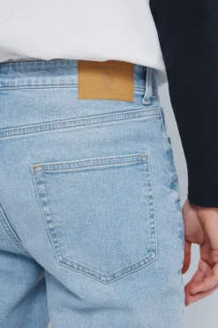 Springfield Jeans-Calça jeans slim fit com lavagem clara azul