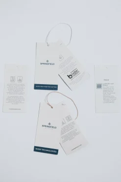 Springfield Jeans-Calça jeans slim fit de malha denim azul