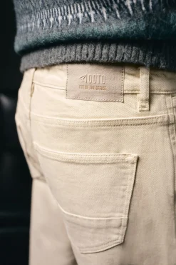 OOTO Jeans|Calças-Calça jeans straight fit Tostado