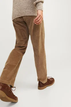 Jack & Jones Calças-Calça jogger de veludo cotelê cru