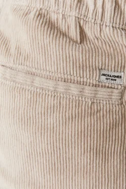 Jack & Jones Calças-Calça jogger de veludo cotelê cinzento