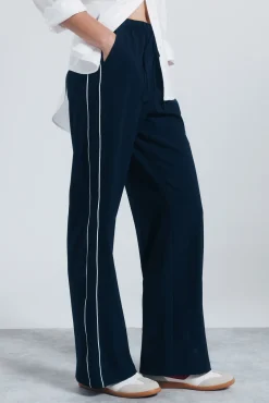 Springfield Calças-Calça jogger riscas lateralmente azul