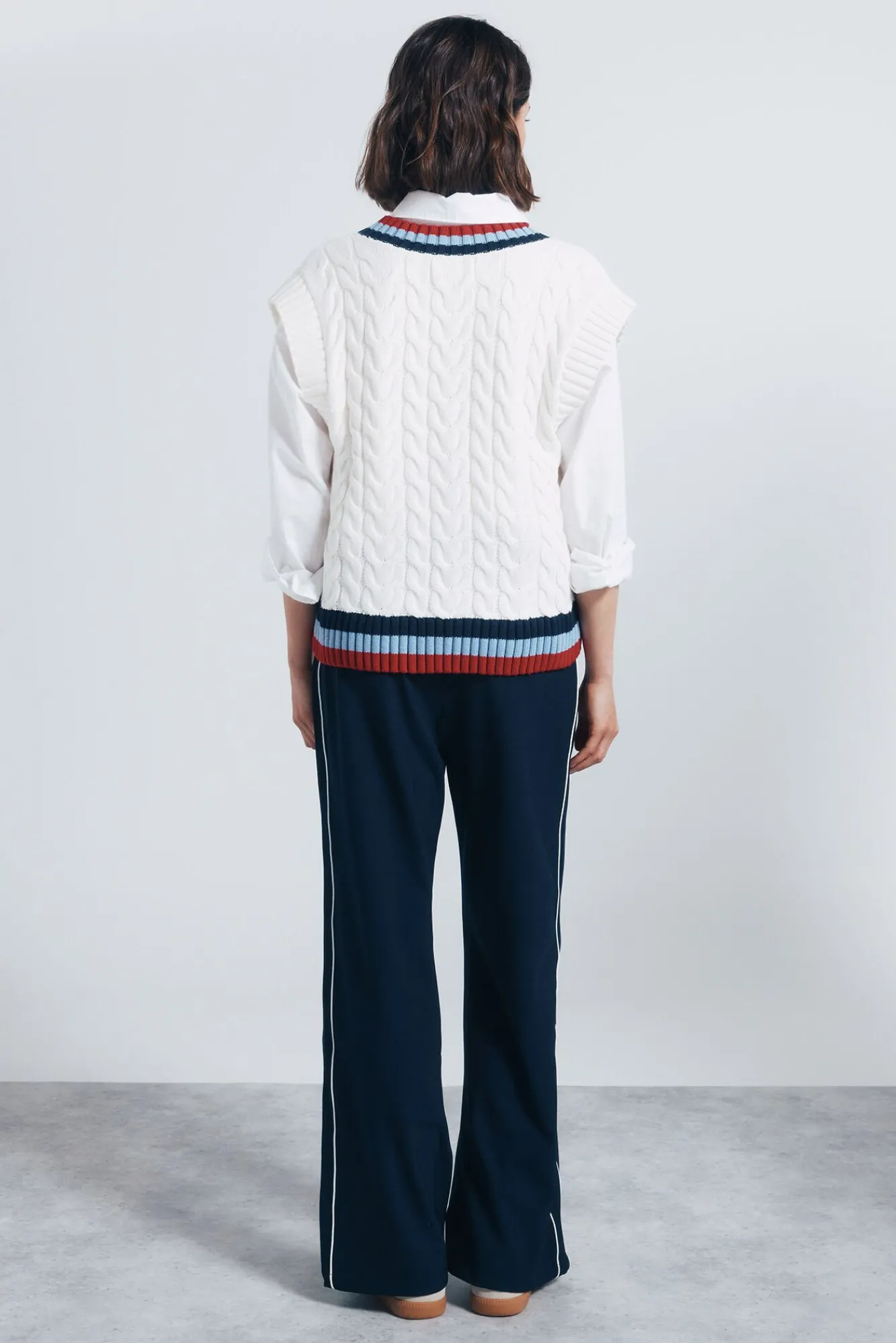 Springfield Calças-Calça jogger riscas lateralmente azul