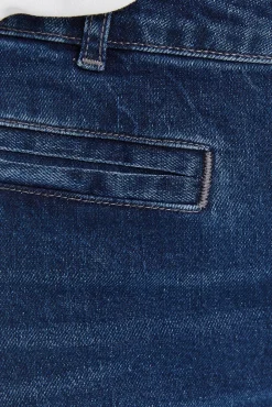 Systemaction Jeans|Calças-Calça largas com bolsos debrum azul