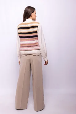 Object Calças-Calça largas com pregas Castanho