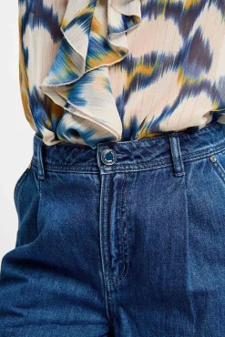 Morgan Jeans|Calças-Calça perna de perna larga Azul