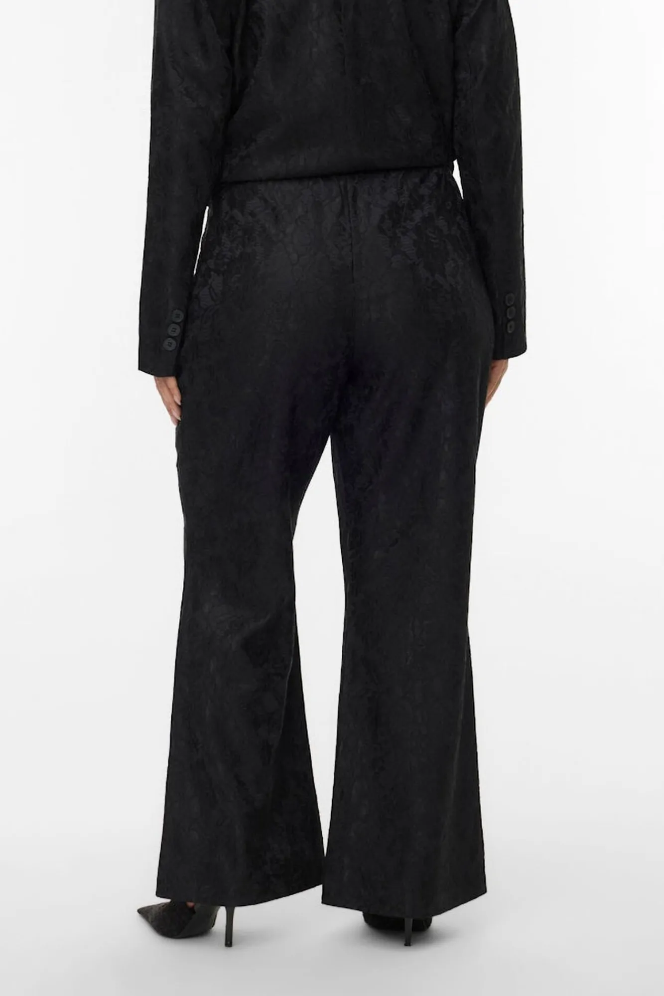 Vero Moda Curve Calças-Calça plus size de renda renda Preto