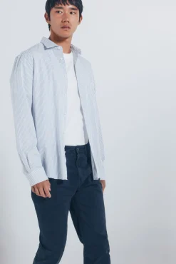 Springfield Calças-Calça slim fit com 5 calça azul