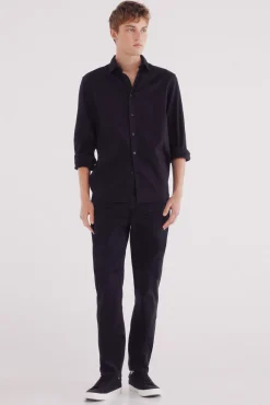 Springfield Calças-Calça slim fit com 5 calça preto